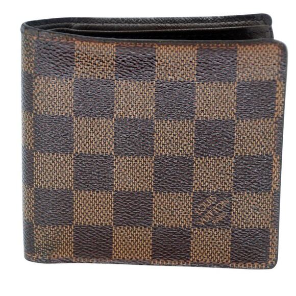 Louis Vuitton Bifold Damier Coated Canvas Marco Wallet LV-0814N-0001